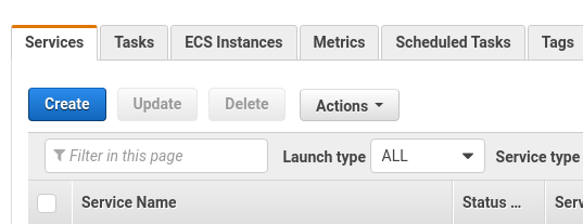 aws ecs service