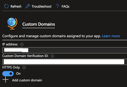 azure function https only