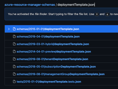 azure-resource-manager-schemas deploymentTemplate.json