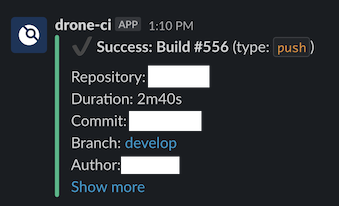 drone ci slack notification