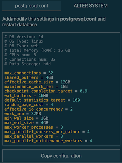 postgresql calculator result