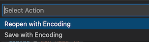 vscode reopen encoding